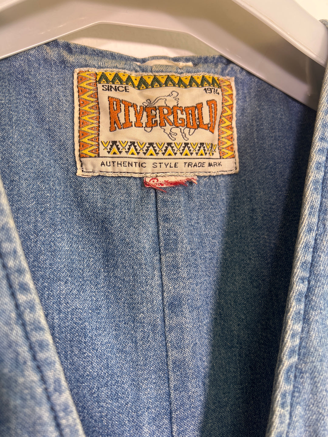 Rivergold Cowboy Leather & Denim Vest