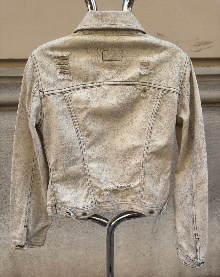 Dolce & Gabbana Ripped Acid Wash Denim Trucker Jacket