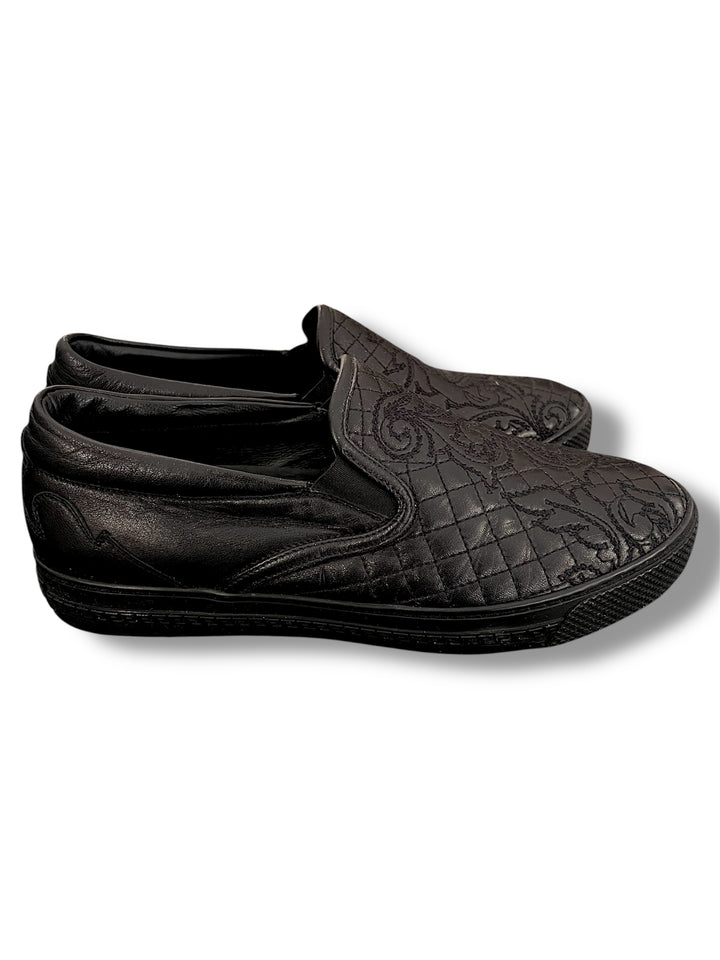 Versace Real Leather Slip On Sneakers