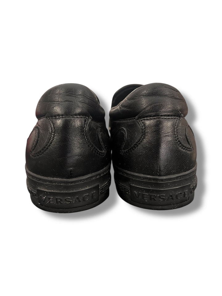 Versace Real Leather Slip On Sneakers