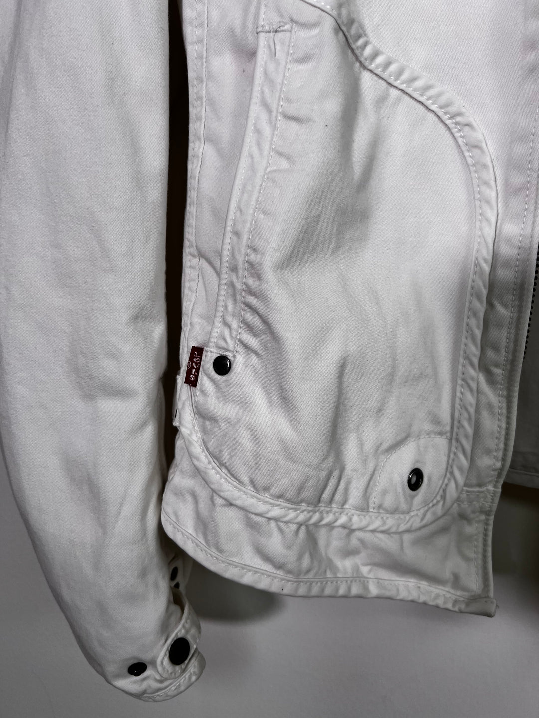 Levi's Y2K White Denim Biker Jacket