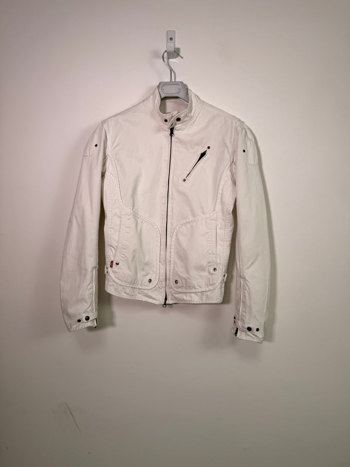Levi's Y2K White Denim Biker Jacket