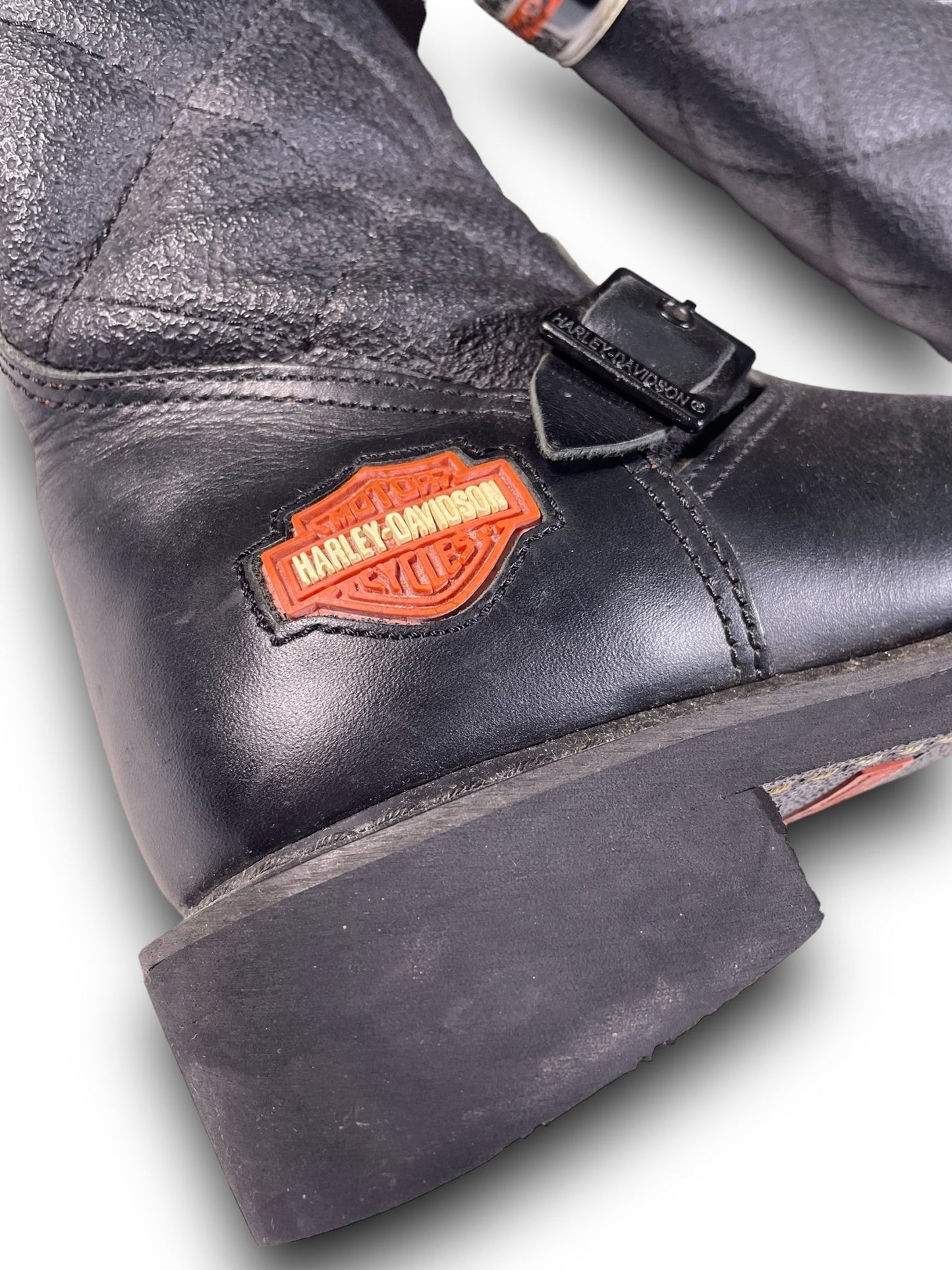 Harley Davidson Women High Biker Boots - scenariovintagestore