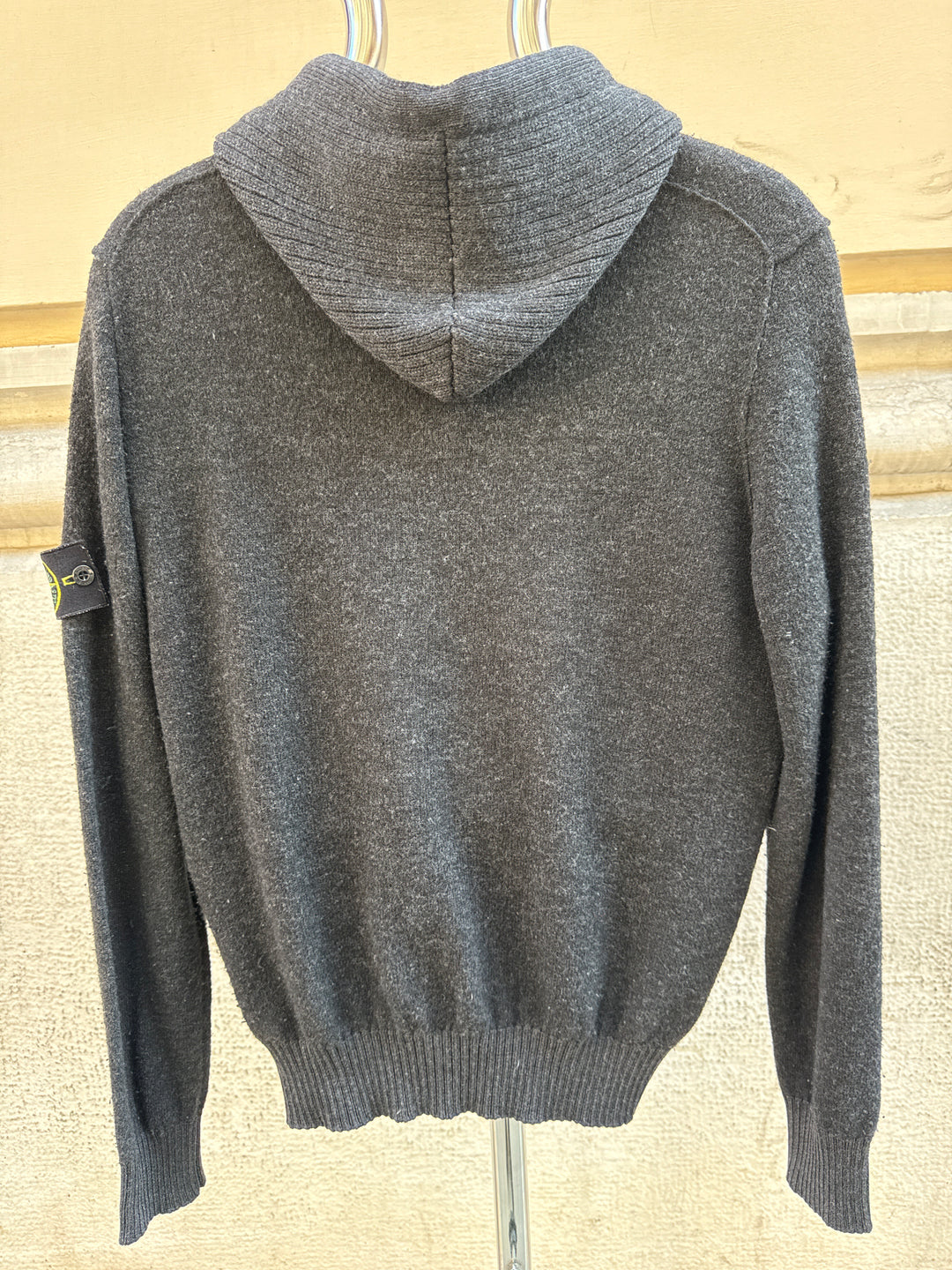 Stone Island Full Zip Wool Hooded Jumper