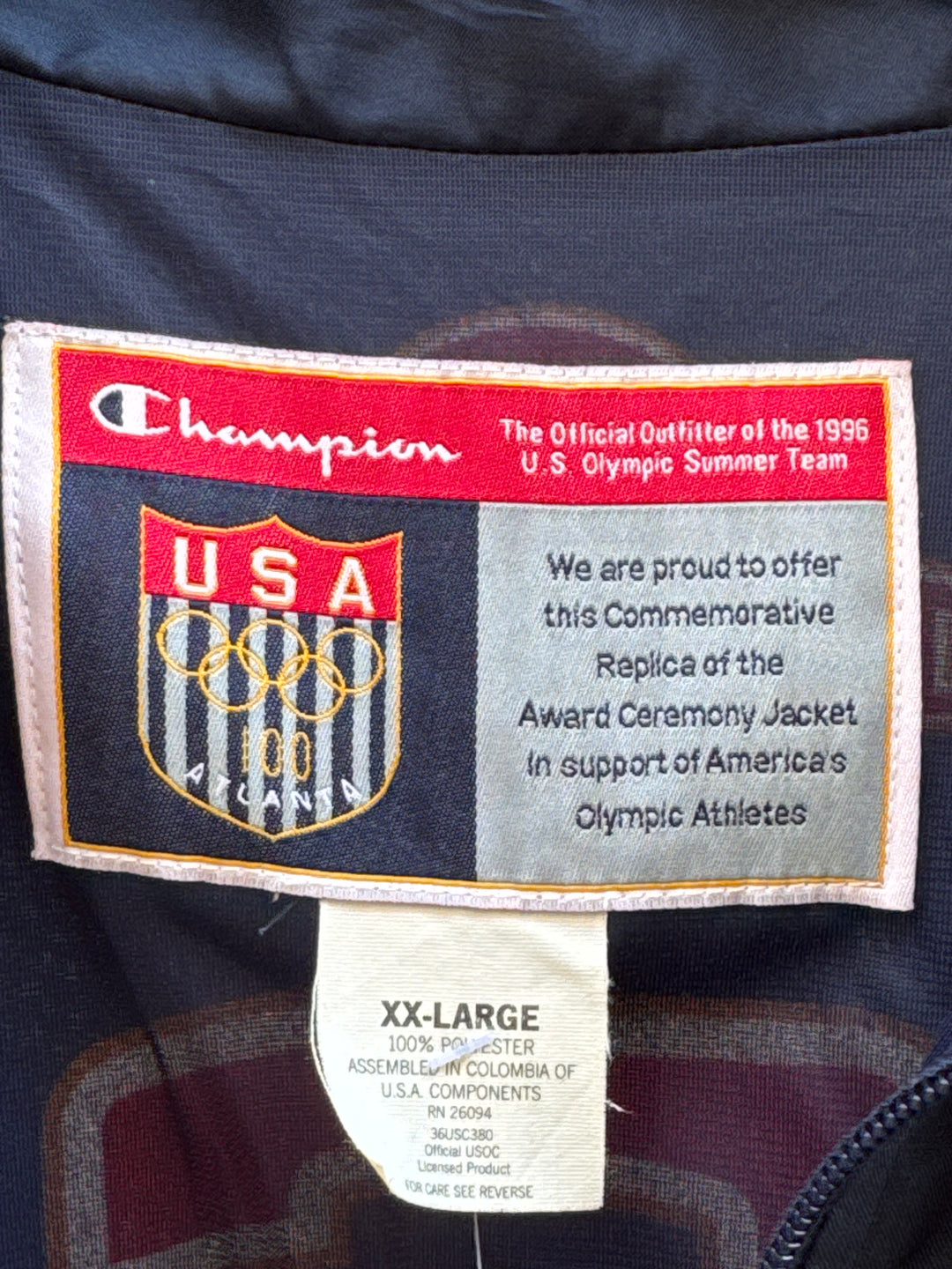 Champion Team USA Olympic Games Atlanta 1996 Tracktop