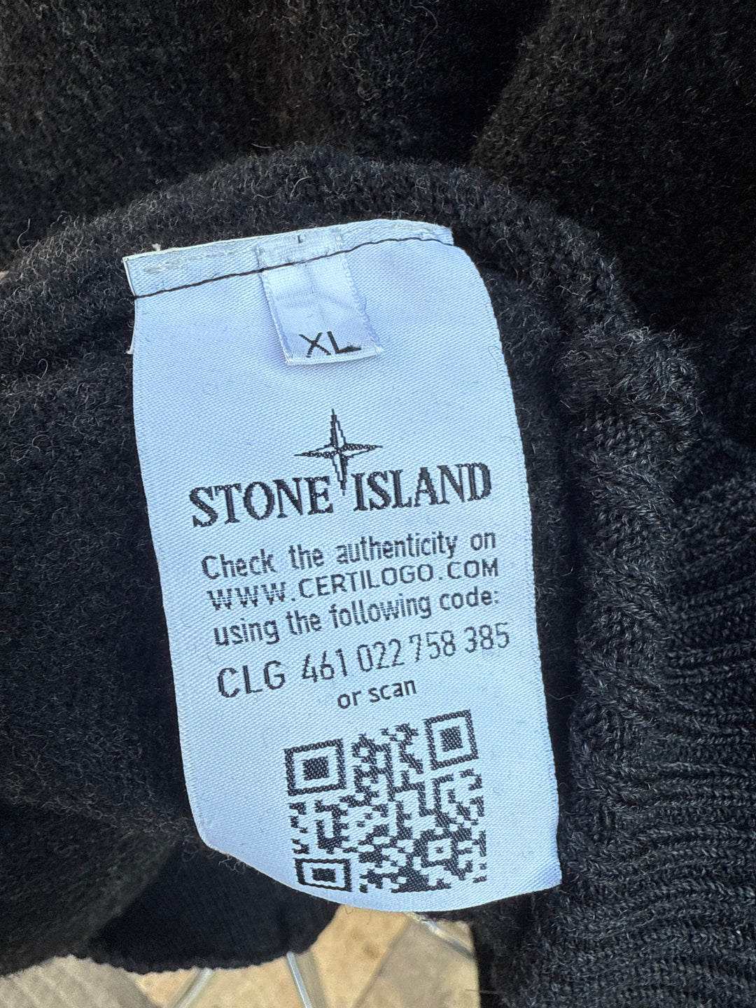 Stone Island Full Zip Wool Hooded Jumper