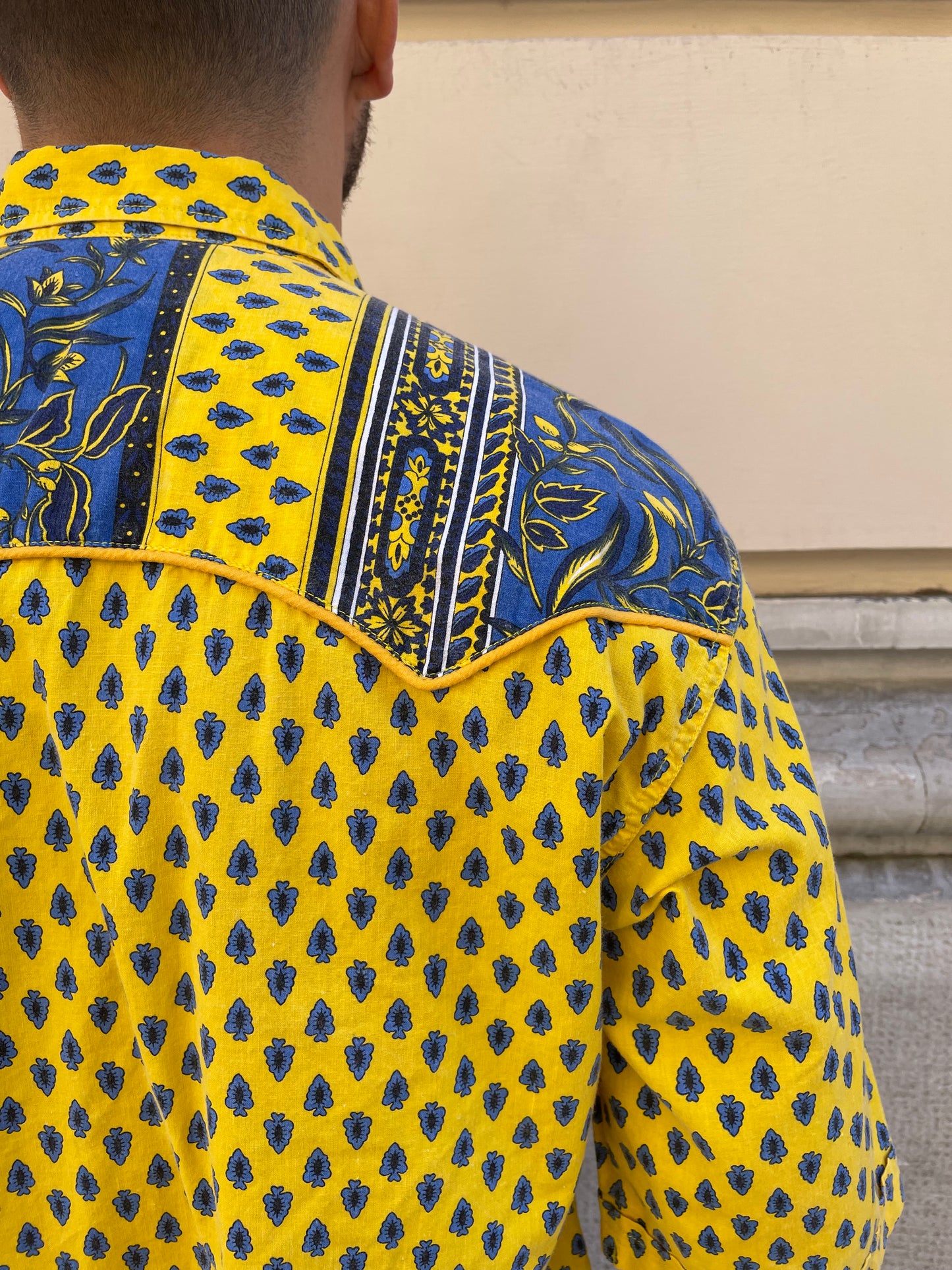 Yellow and Blue Leaves Shirt