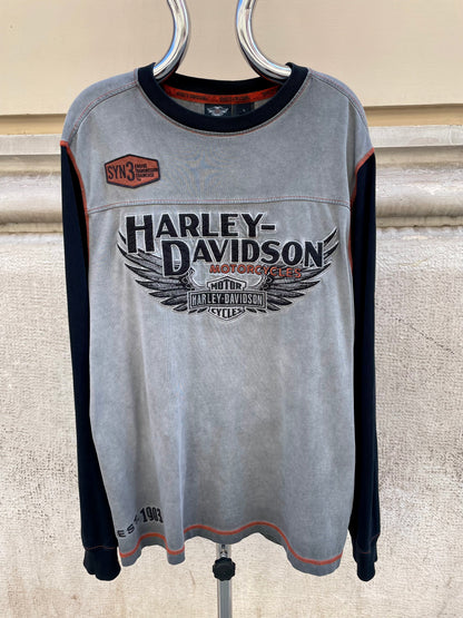 Harley Davidson Embroidered Long Sleeve T-Shirt