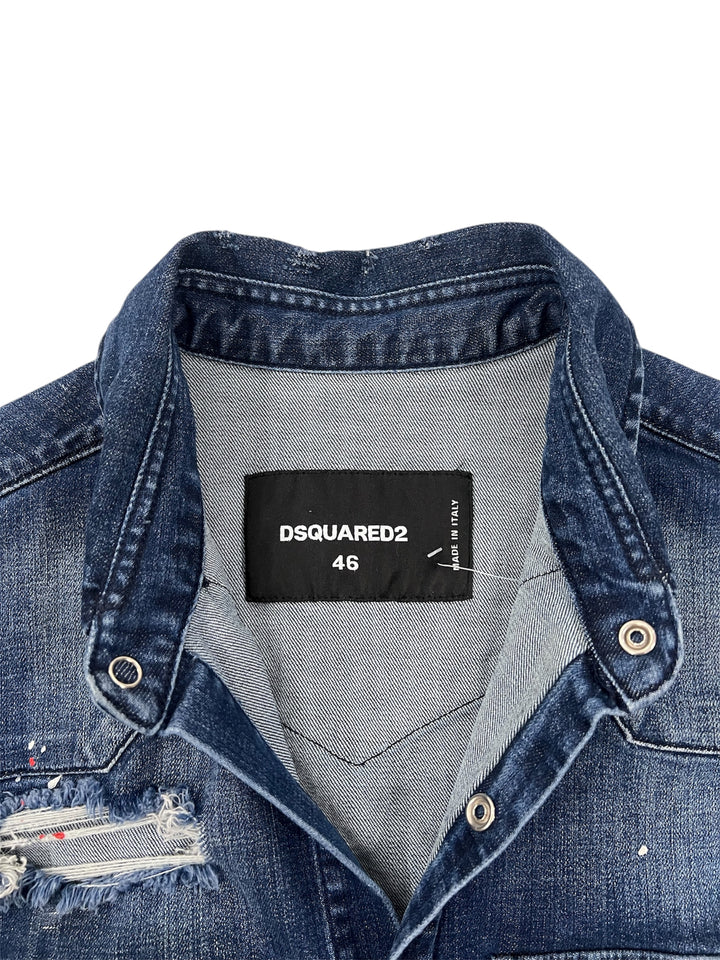 Dsquared2 Destroyed Denim Shirt