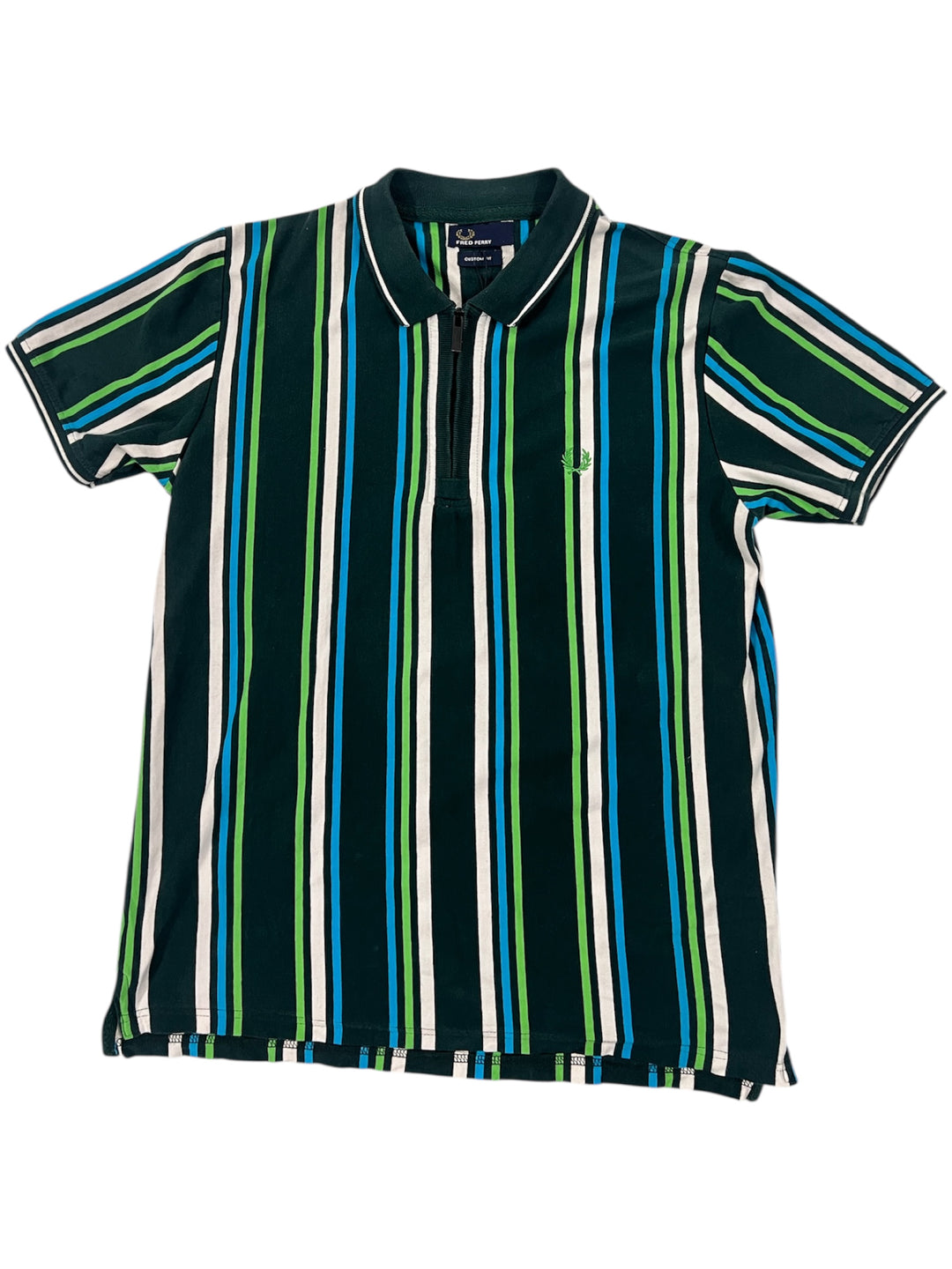 Fred Perry Striped Zip Polo Shirt