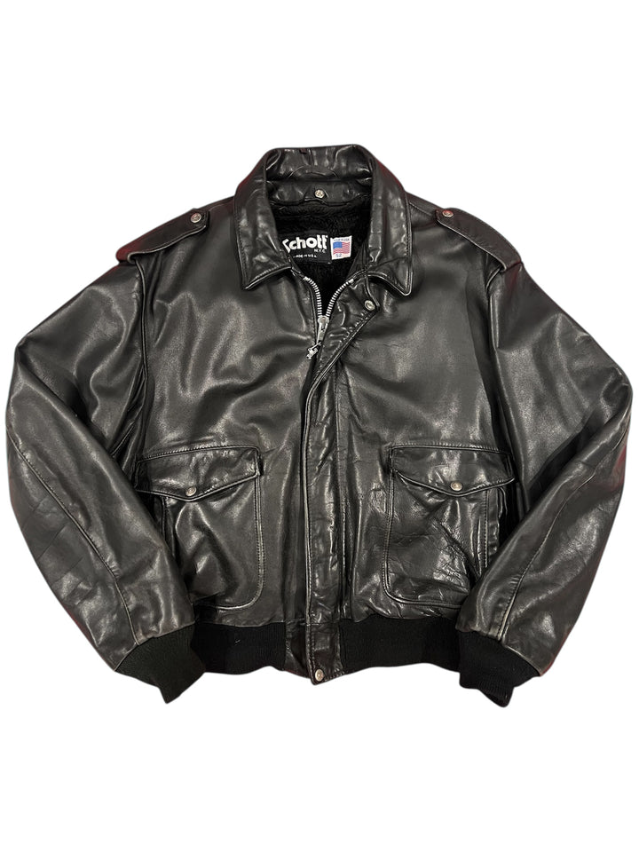 Schott A2 Leather Bomber Jacket