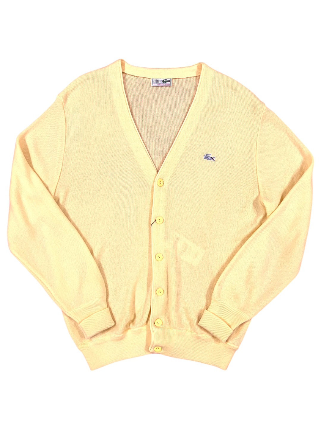 Lacoste Yellow Cardigan Sweater