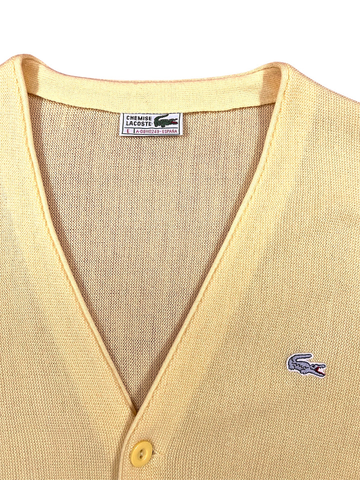Lacoste Yellow Cardigan Sweater