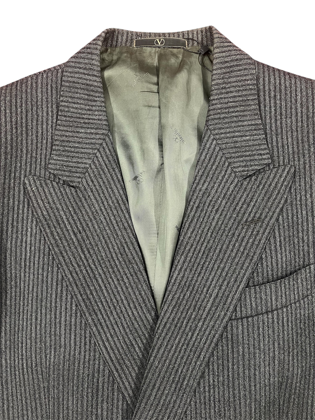 Valentino Grey Pinstripe Double Breast Jacket