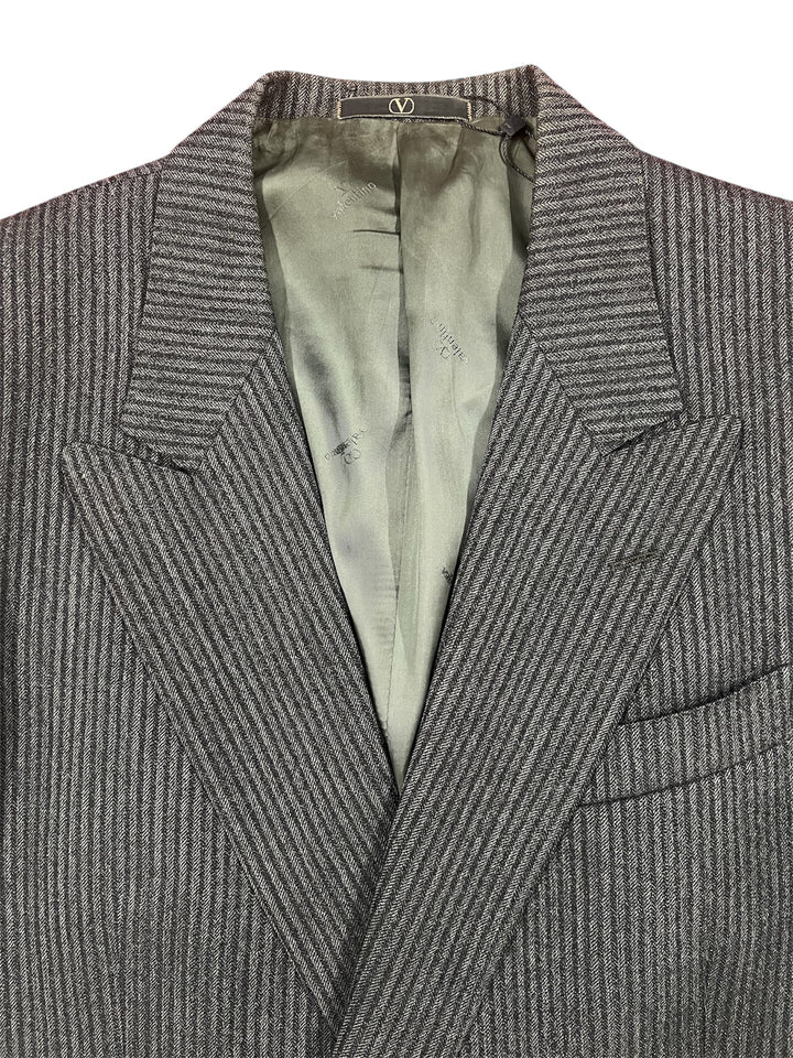 Valentino Grey Pinstripe Double Breast Jacket