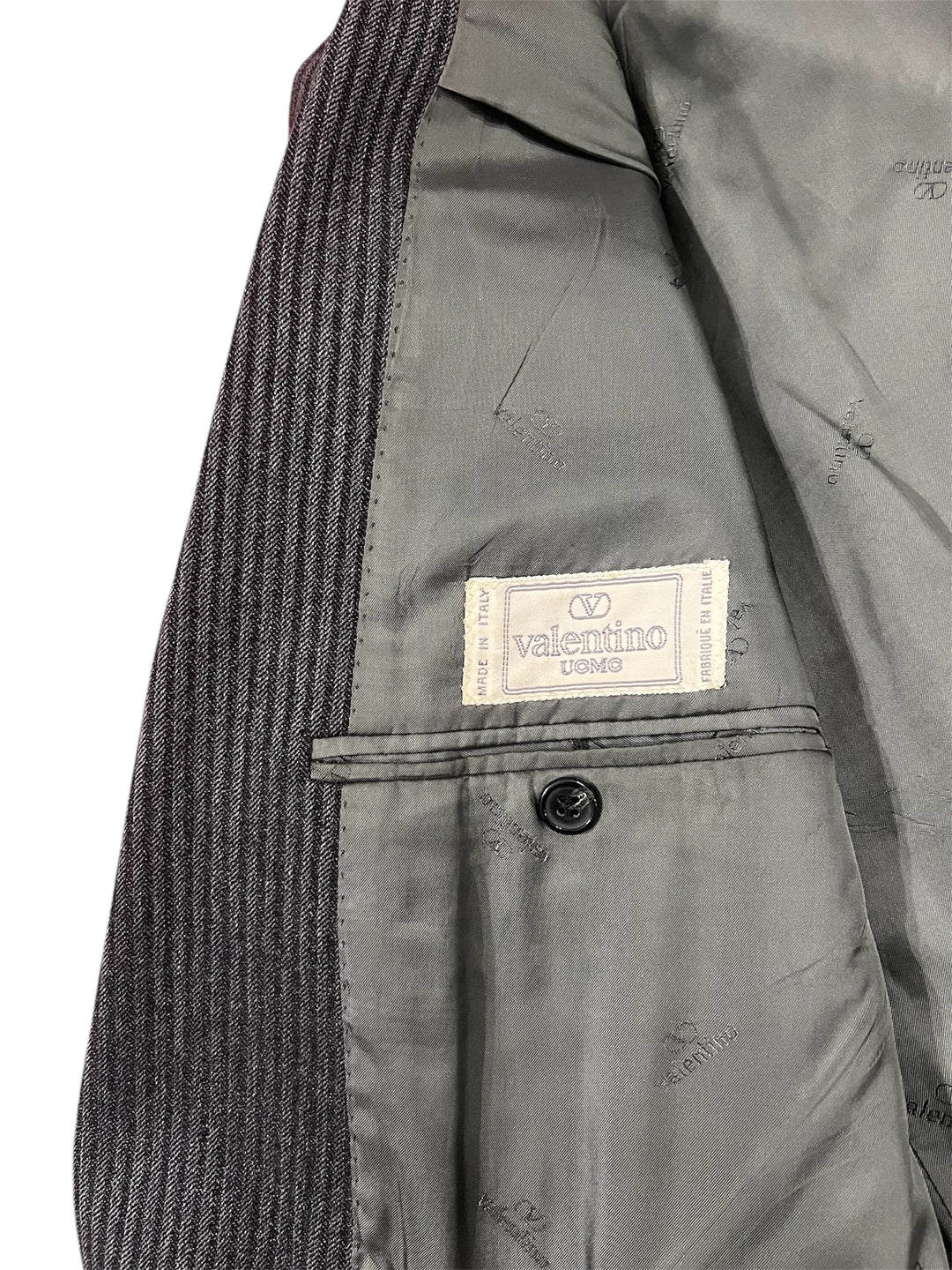 Valentino Grey Pinstripe Double Breast Jacket