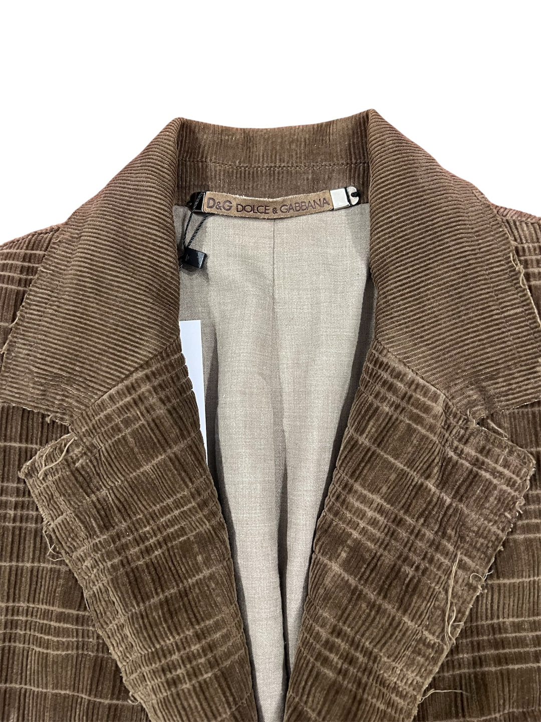 Dolce & Gabbana Brown Corduroy Blazer Jacket