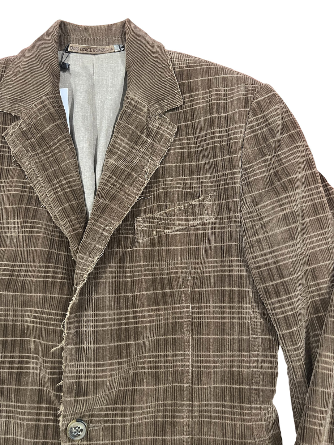 Dolce & Gabbana Brown Corduroy Blazer Jacket