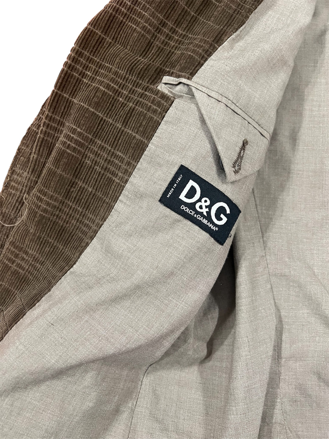 Dolce & Gabbana Brown Corduroy Blazer Jacket