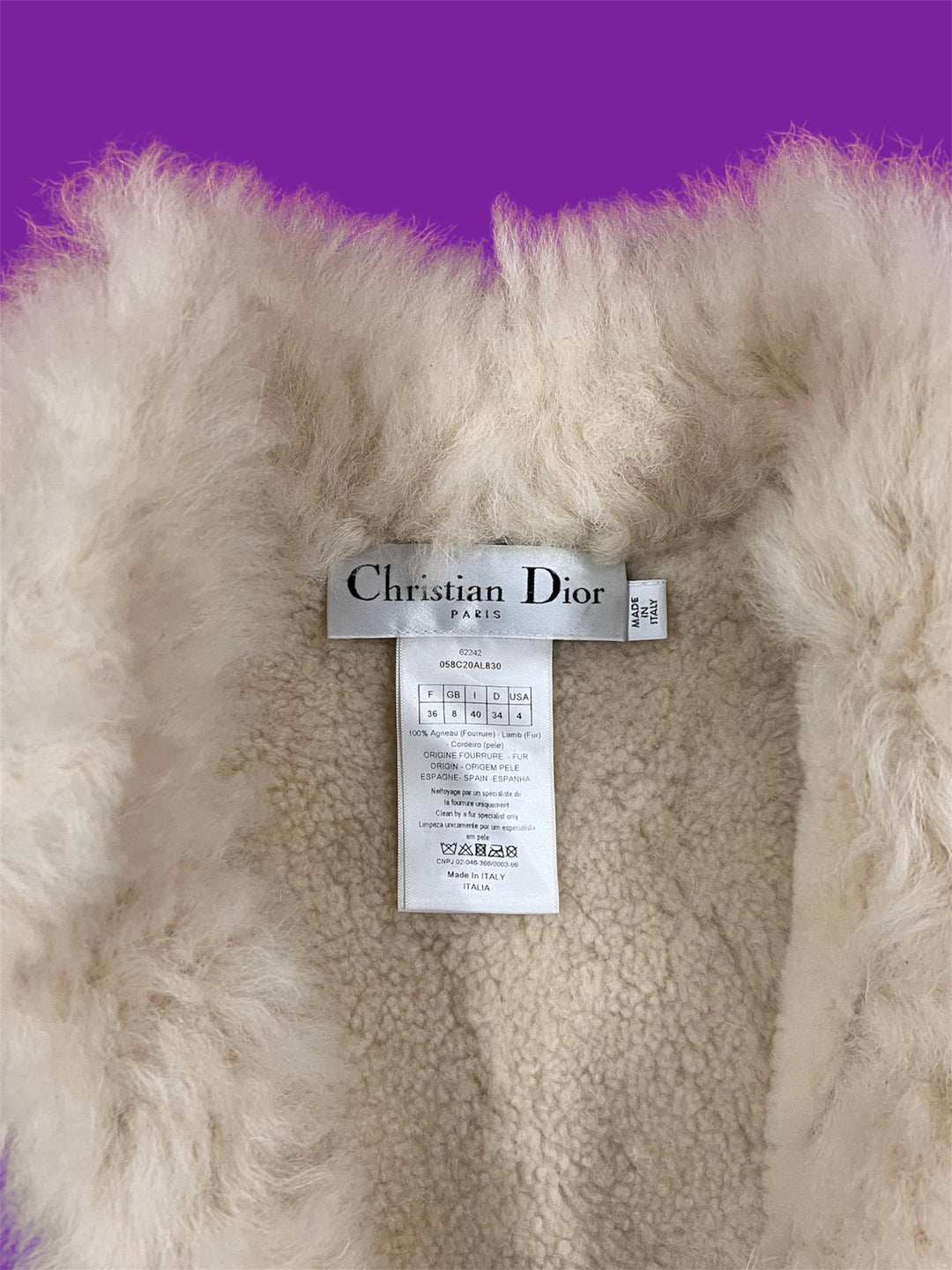 Christian Dior by John Galliano Shearling Vest