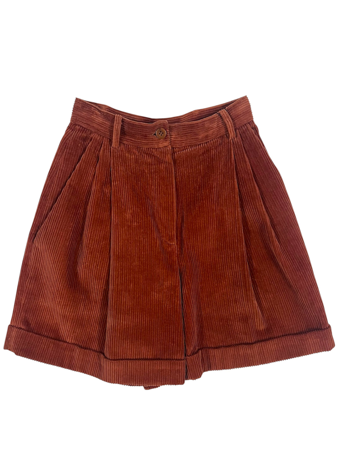 Alberta Ferretti Corduroy High Waist Shorts