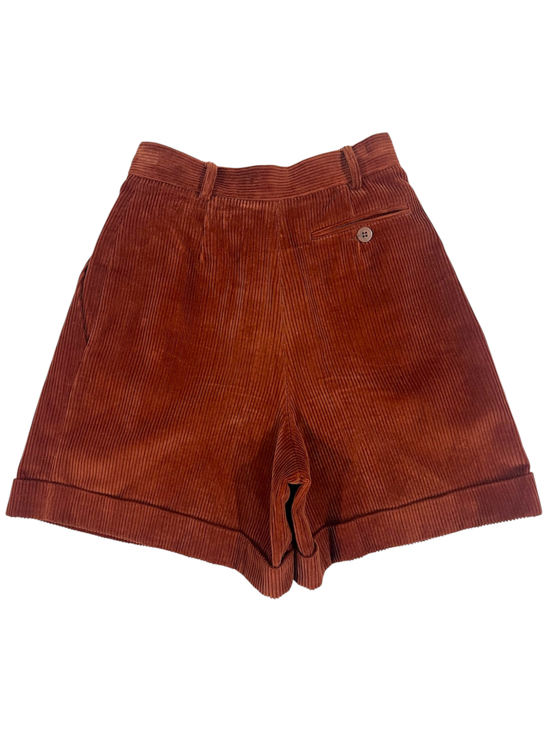 Alberta Ferretti Corduroy High Waist Shorts