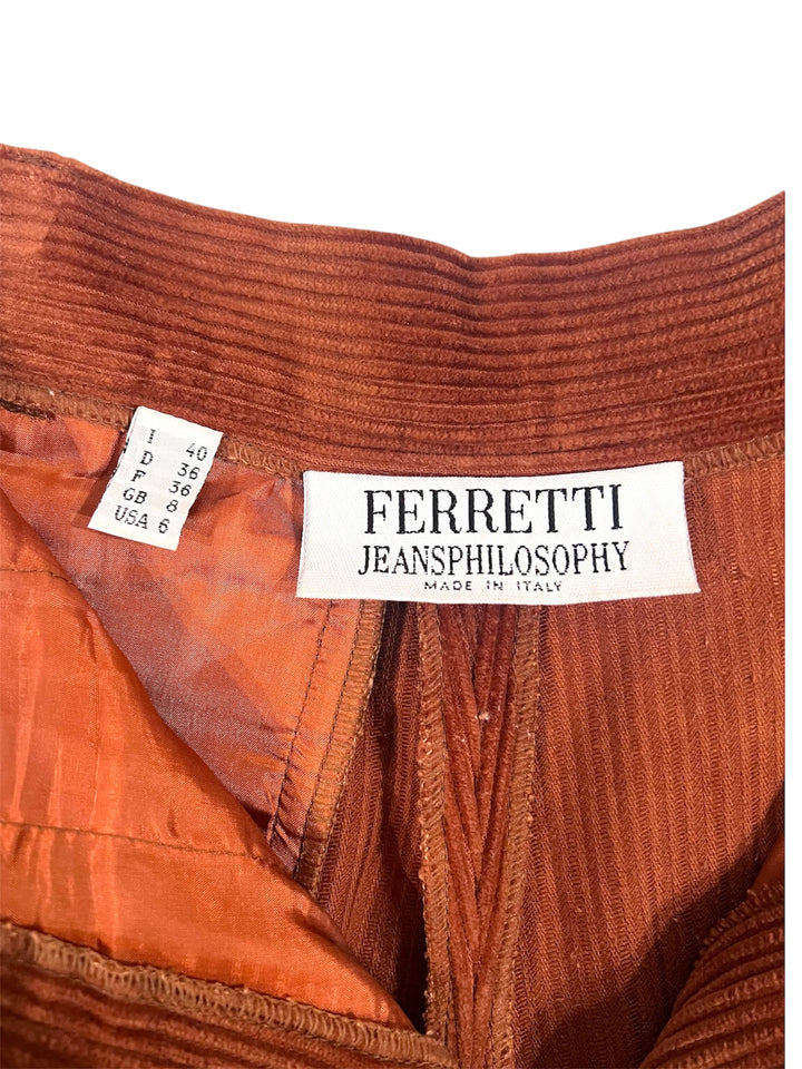 Alberta Ferretti Corduroy High Waist Shorts