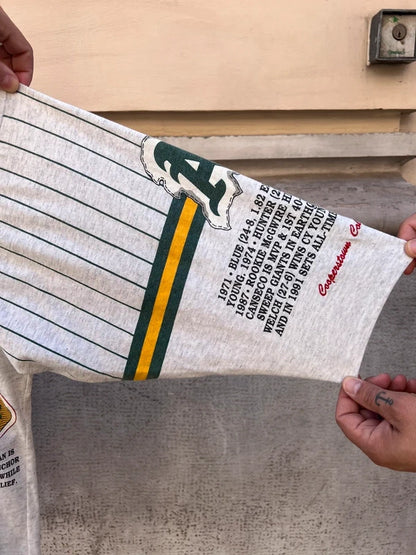 1993 Long Gone MLB Oakland Athletics 3/4 Sleeve Single Stitch T-Shirt
