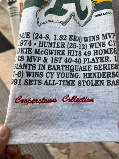 1993 Long Gone MLB Oakland Athletics 3/4 Sleeve Single Stitch T-Shirt