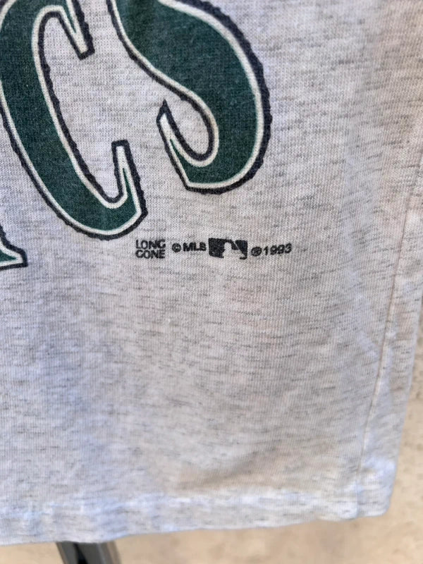 1993 Long Gone MLB Oakland Athletics 3/4 Sleeve Single Stitch T-Shirt