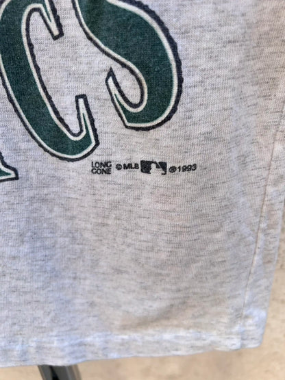 1993 Long Gone MLB Oakland Athletics 3/4 Sleeve Single Stitch T-Shirt
