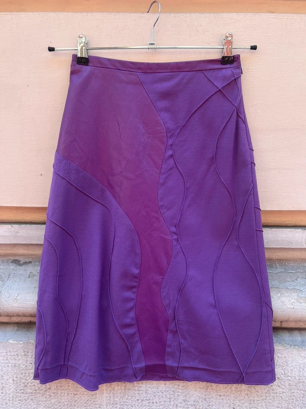 Versus by Versace Wool & Leather Skirt