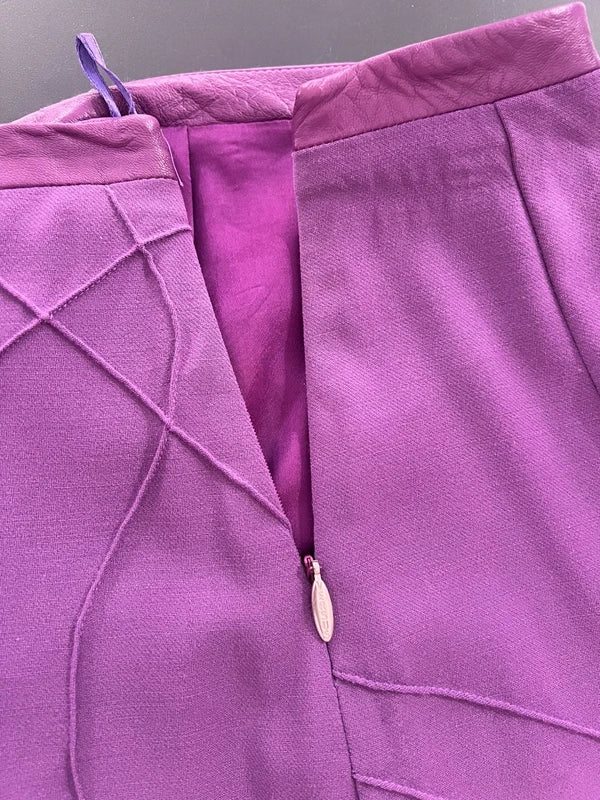 Versus by Versace Wool & Leather Skirt