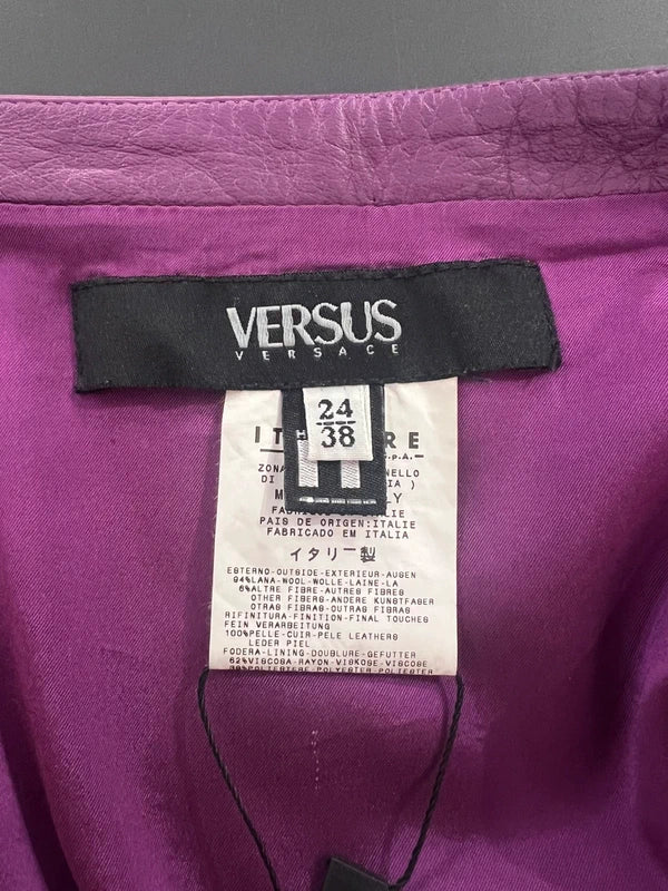 Versus by Versace Wool & Leather Skirt