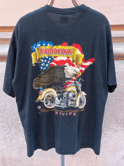 1996 Harley Davidson Henley T-Shirt