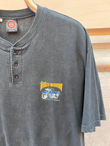 1996 Harley Davidson Henley T-Shirt
