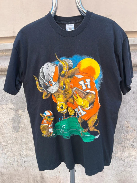 80s Screen Stars Houston Cougars Dirk West Illustration T-Shirt