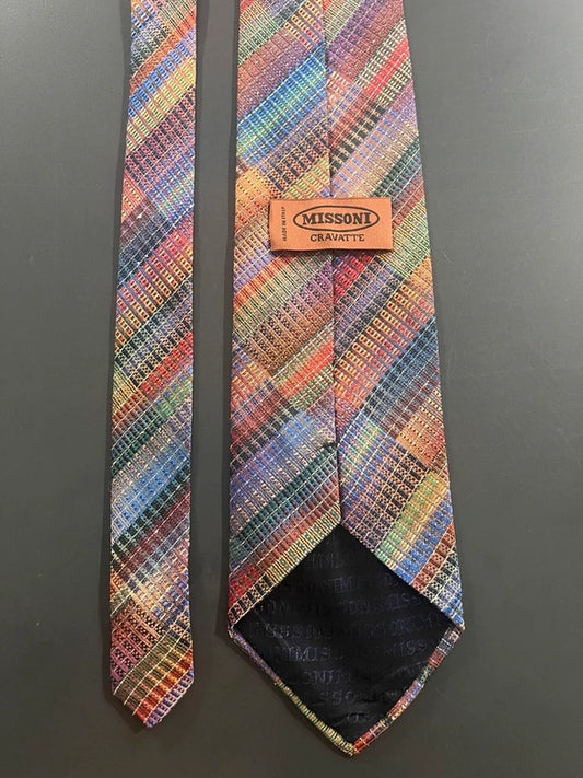 80s Missoni Iconic Texture Silk Tie