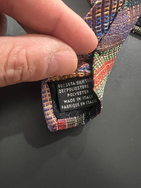 80s Missoni Iconic Texture Silk Tie