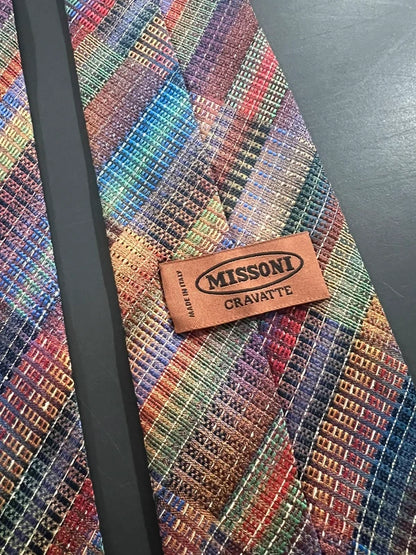 80s Missoni Iconic Texture Silk Tie
