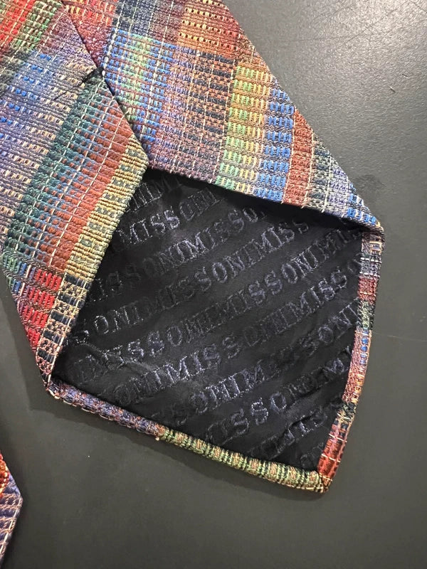 80s Missoni Iconic Texture Silk Tie