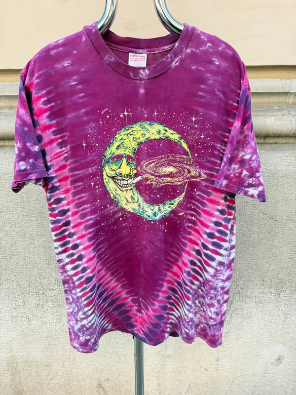 1991 Hanes Grateful Dead Jerry Jasper's Smoking Moon Tie Dye Single Stitch T-Shirt