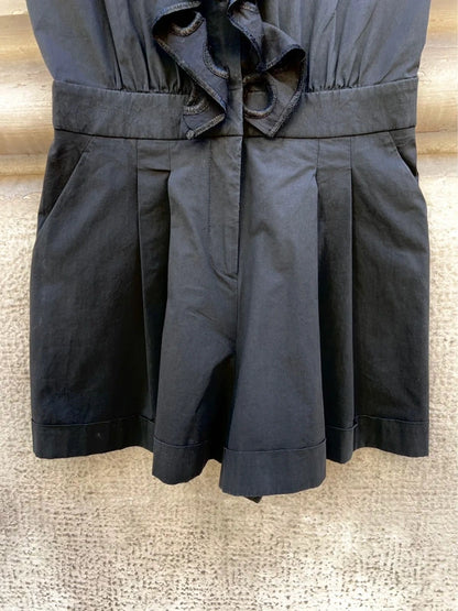 Y2K Moschino Pleated Romper Black Jumpsuit Dress