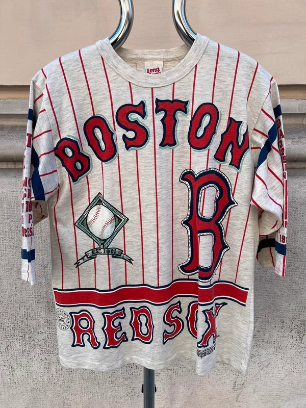 90s Long Gone MLB Boston Red Sox 3/4 Sleeve Single Stitch T-Shirt