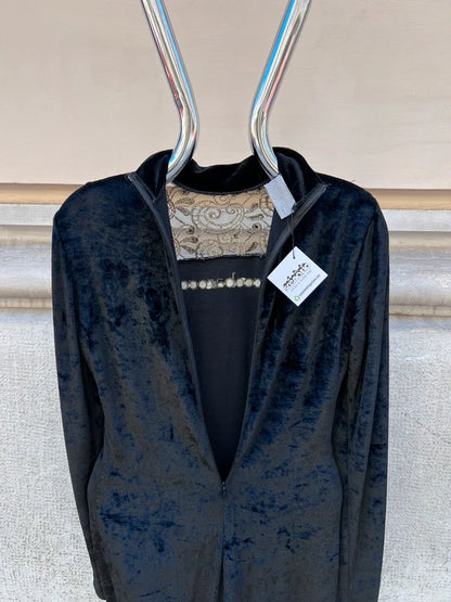 90s Roccobarocco Black Velvet Dress