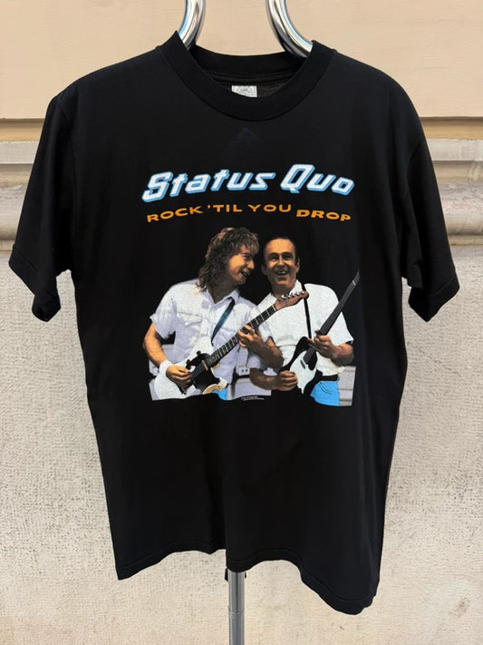 1991 Brockum Status Quo Rock 'Til You Drop Single Stitch T-Shirt
