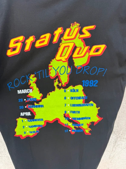 1991 Brockum Status Quo Rock 'Til You Drop Single Stitch T-Shirt