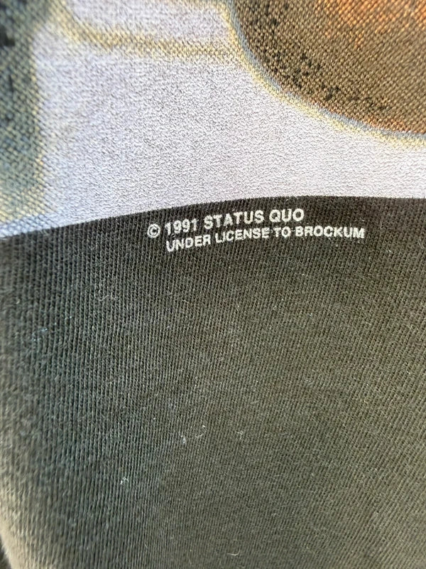 1991 Brockum Status Quo Rock 'Til You Drop Single Stitch T-Shirt