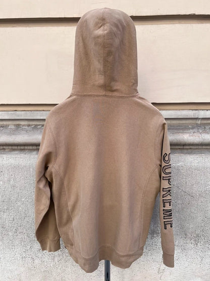 2018 Supreme Sleeve Embroidery Hooded Sweatshirt