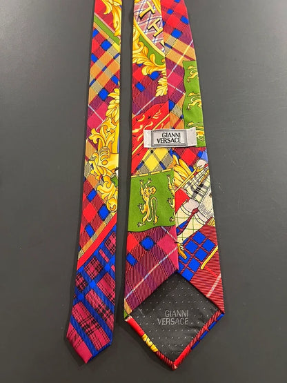 80s Deadstock Gianni Versace Classic Baroque Silk Tie